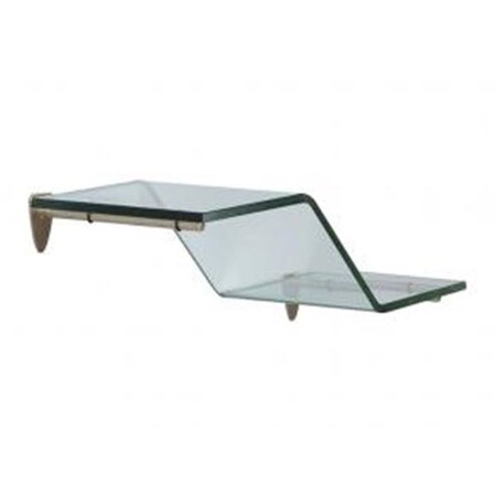 Knape & Vogt Knape & Vogt KT-0134-618ZSN 18 x 6 x 5.5 in. Clear Glass Wave Shaped Shelf Set KT-0134-618ZSN